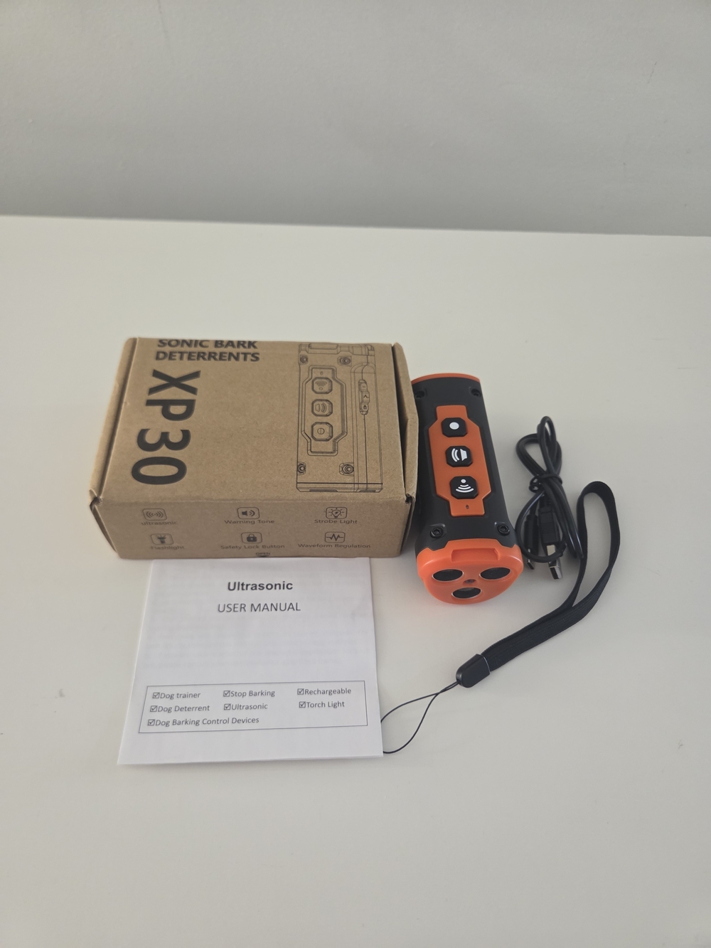 XP30 Ultrasonic Dog Bark Deterrent - Orange & Black